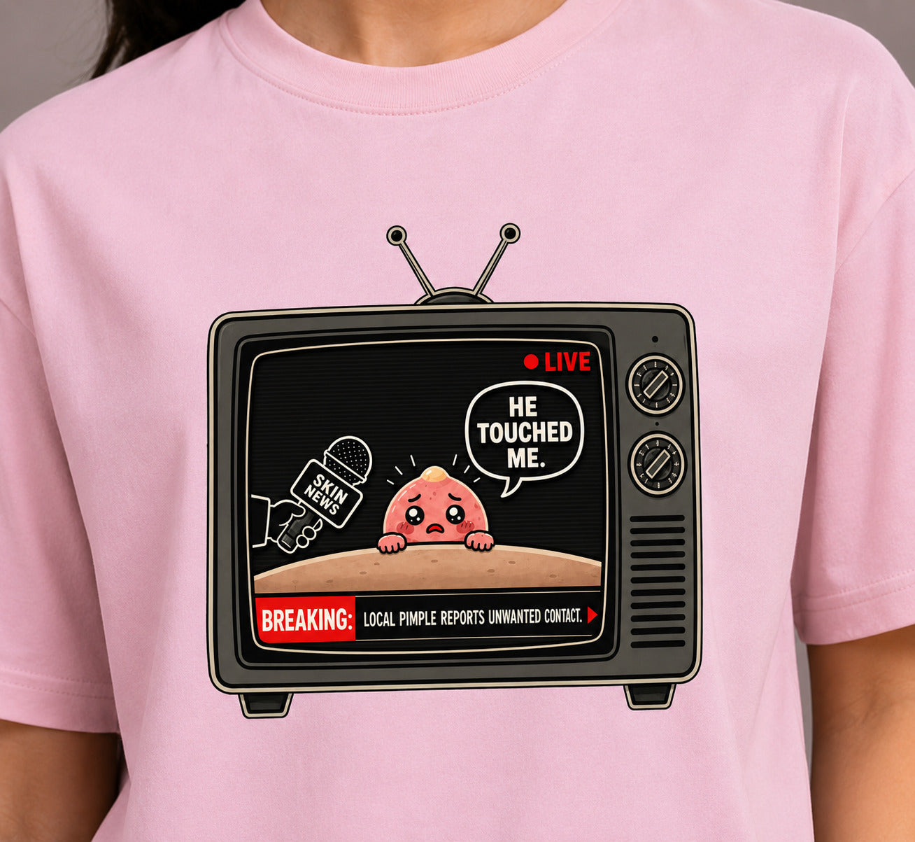 Assault on acne | Unisex Stretch T-shirt for Medical Students