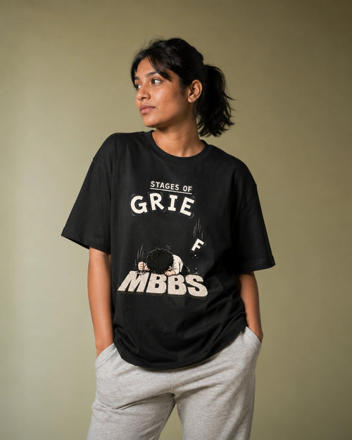At stage of Depression | Unisex Stretch T-shirt for MBBS Students and Medicos