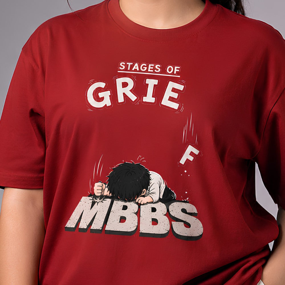 At stage of Depression | Unisex Stretch T-shirt for MBBS Students and Medicos