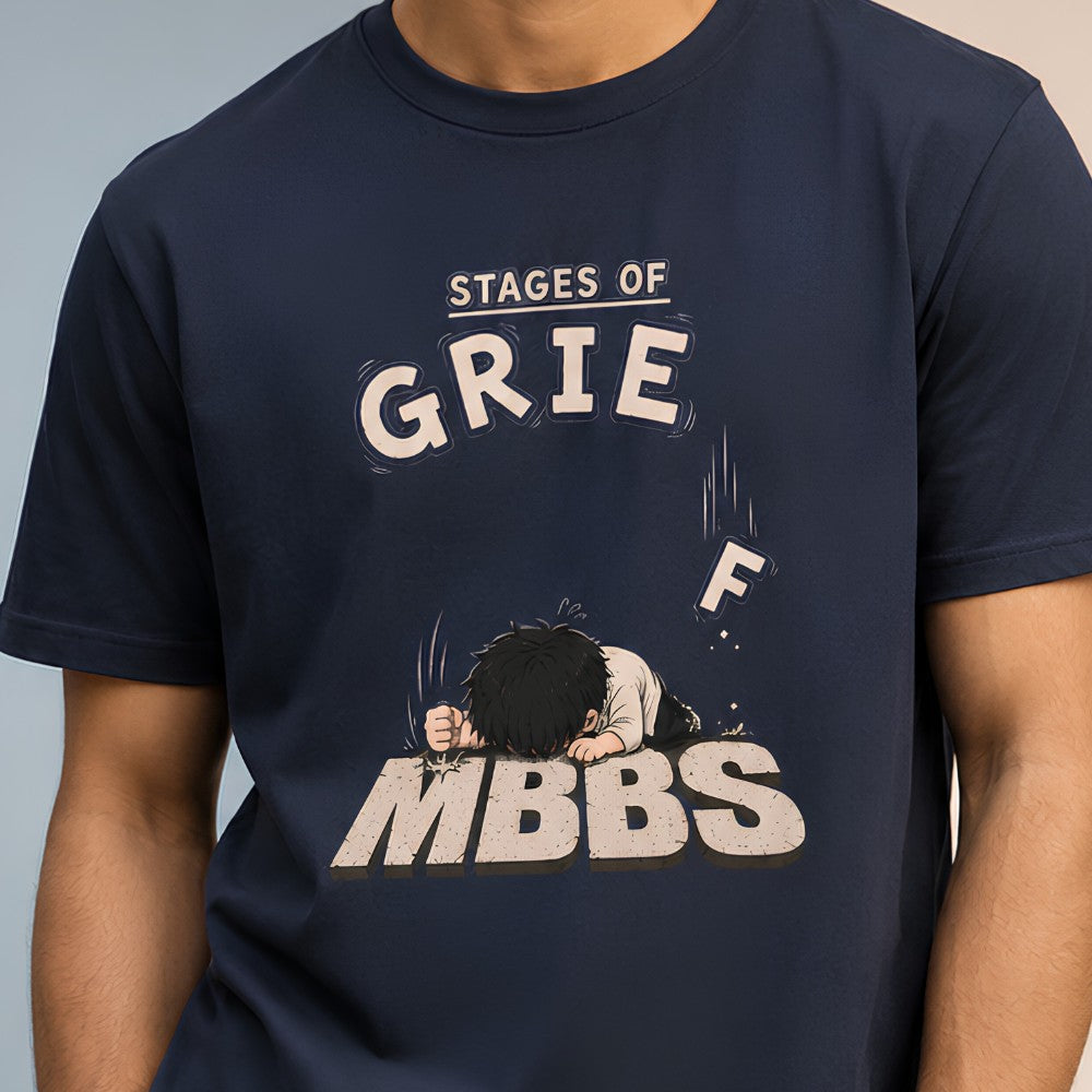 At stage of Depression | Unisex Stretch T-shirt for MBBS Students and Medicos