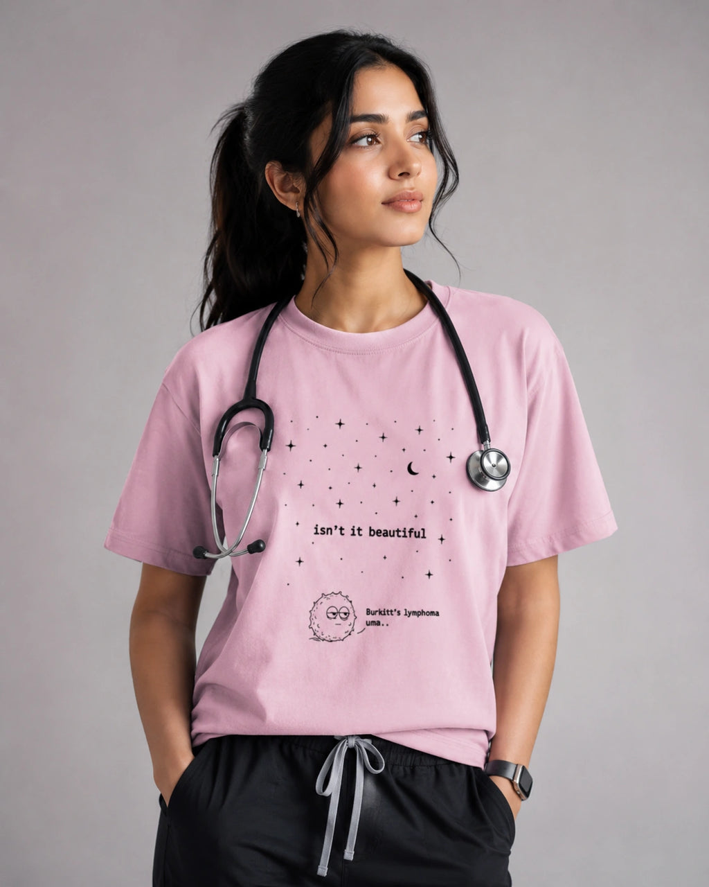 Burkitt lymphoma - Starry Sky | Unisex Stretch T-shirt for Medicos / Pathologists