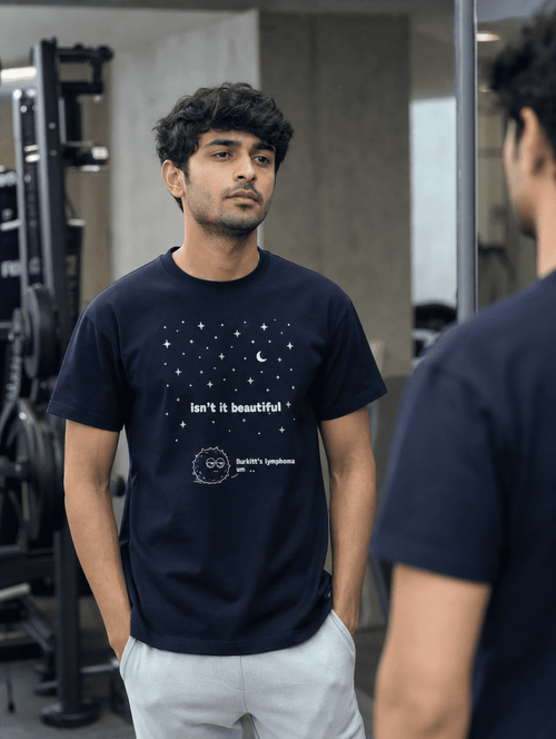 Burkitt lymphoma - Starry Sky | Unisex Stretch Tshirt for Medical Students / Pathologists | Light Print on Dark Tshirts
