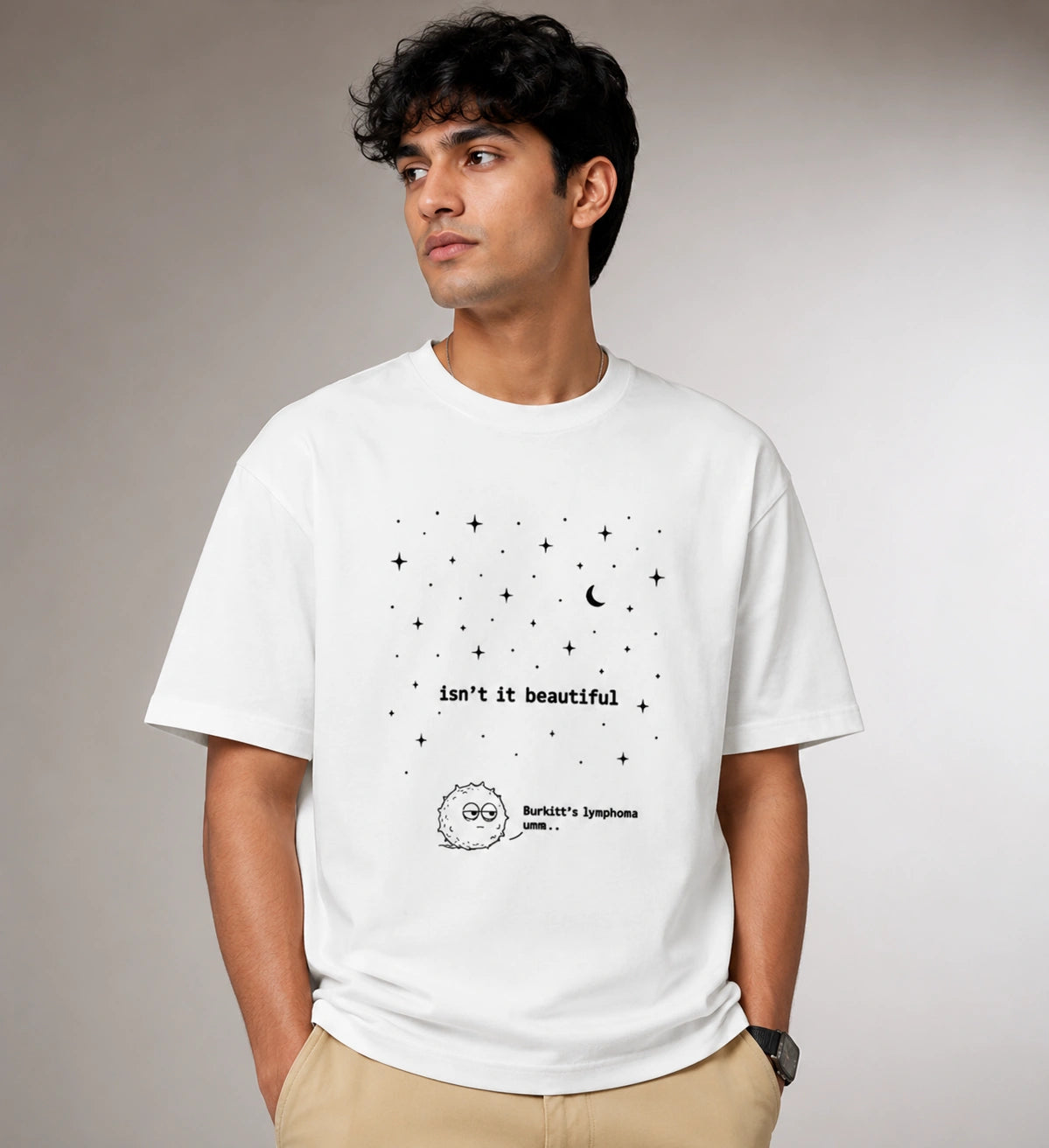Burkitt lymphoma - Starry Sky | Unisex Stretch T-shirt for Medicos / Pathologists