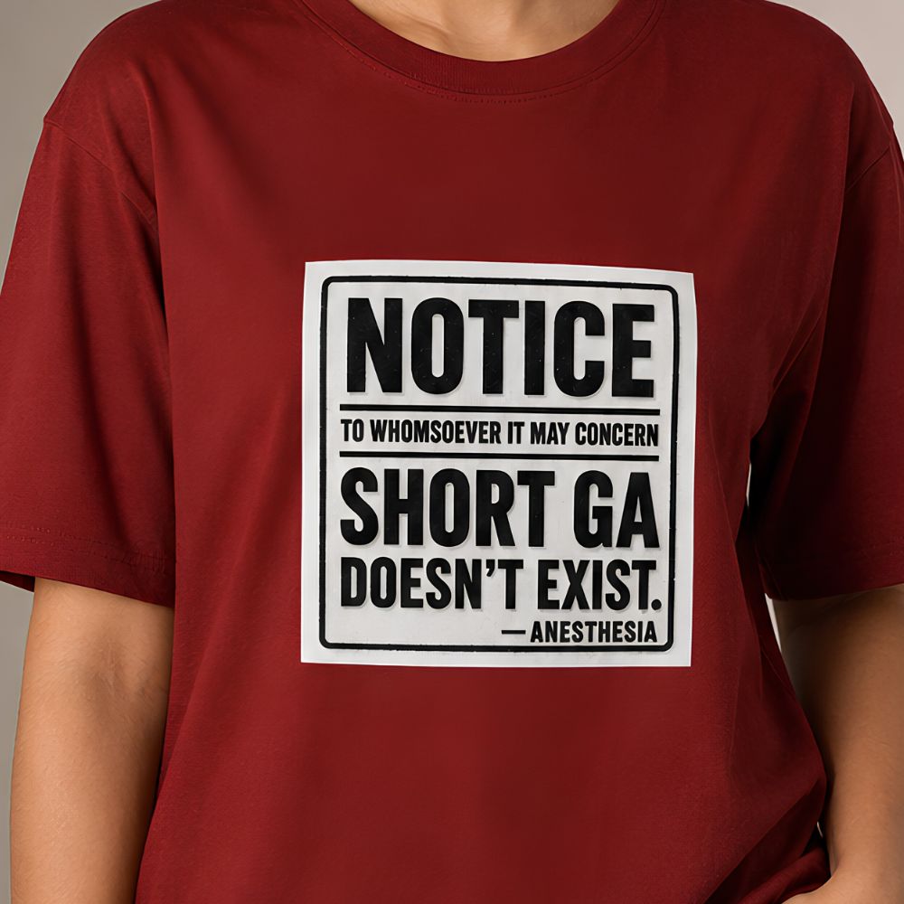 Short GA Is A Myth | Unisex Stretch T-shirt for Anesthesiologists
