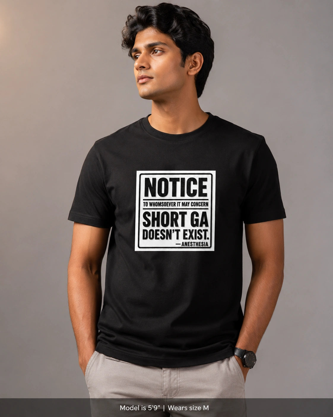 Short GA Is A Myth | Unisex Stretch T-shirt for Anesthesiologists
