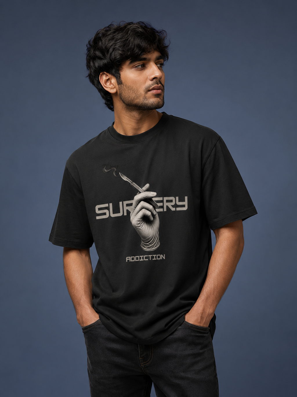Surgery Addiction | Unisex Terry Oversized Tee