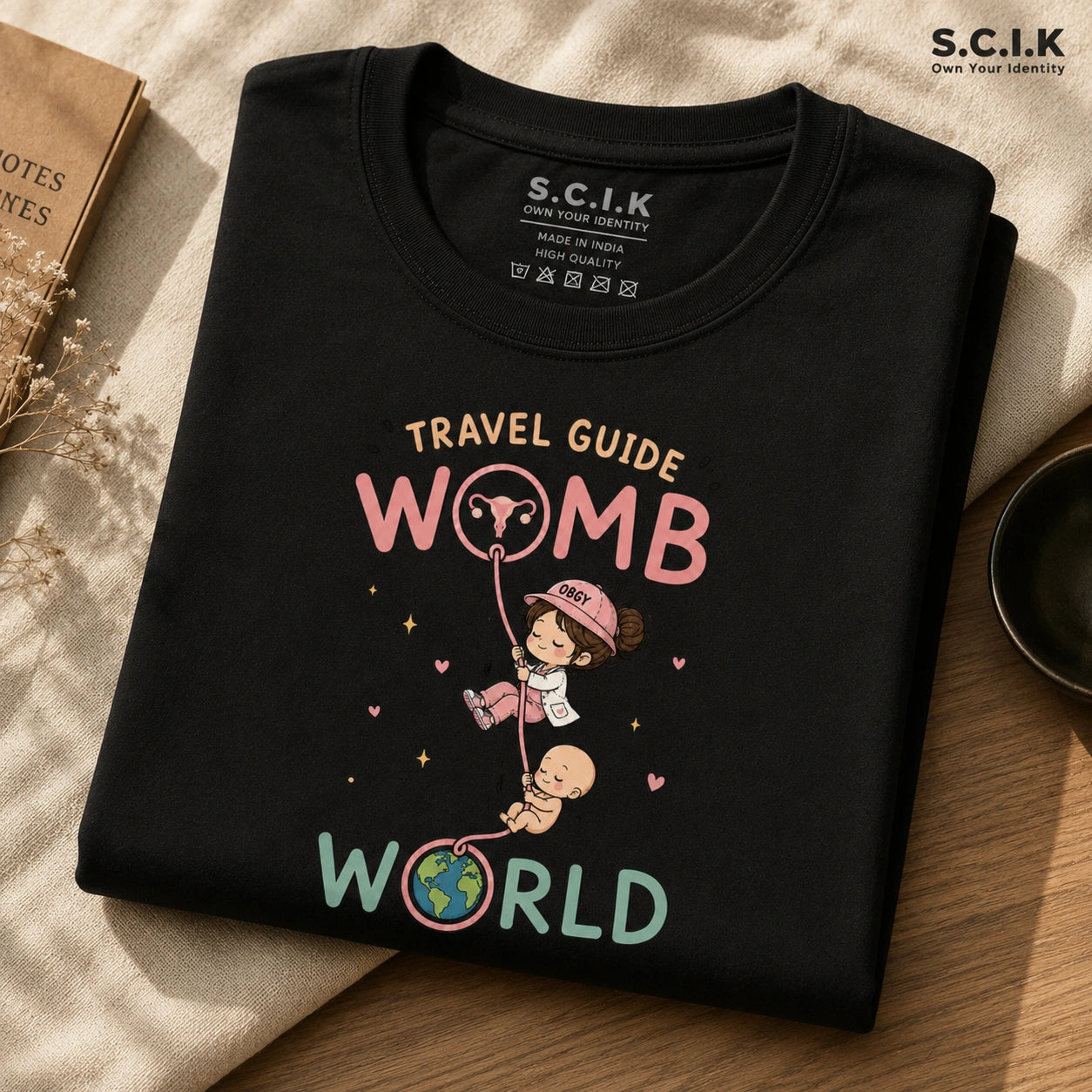 Travel Guide | Unisex Stretch T-shirt for Obstetrics Department